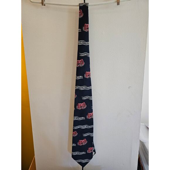 Vintage Story Cravats Men's Necktie - Blue Freedom - 57" x 4" - Picture 1 of 4